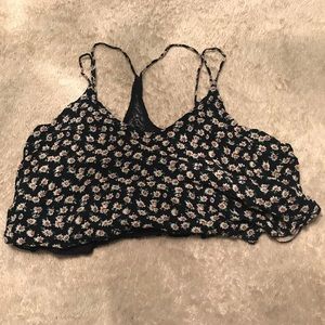 Lucca couture floral crop top